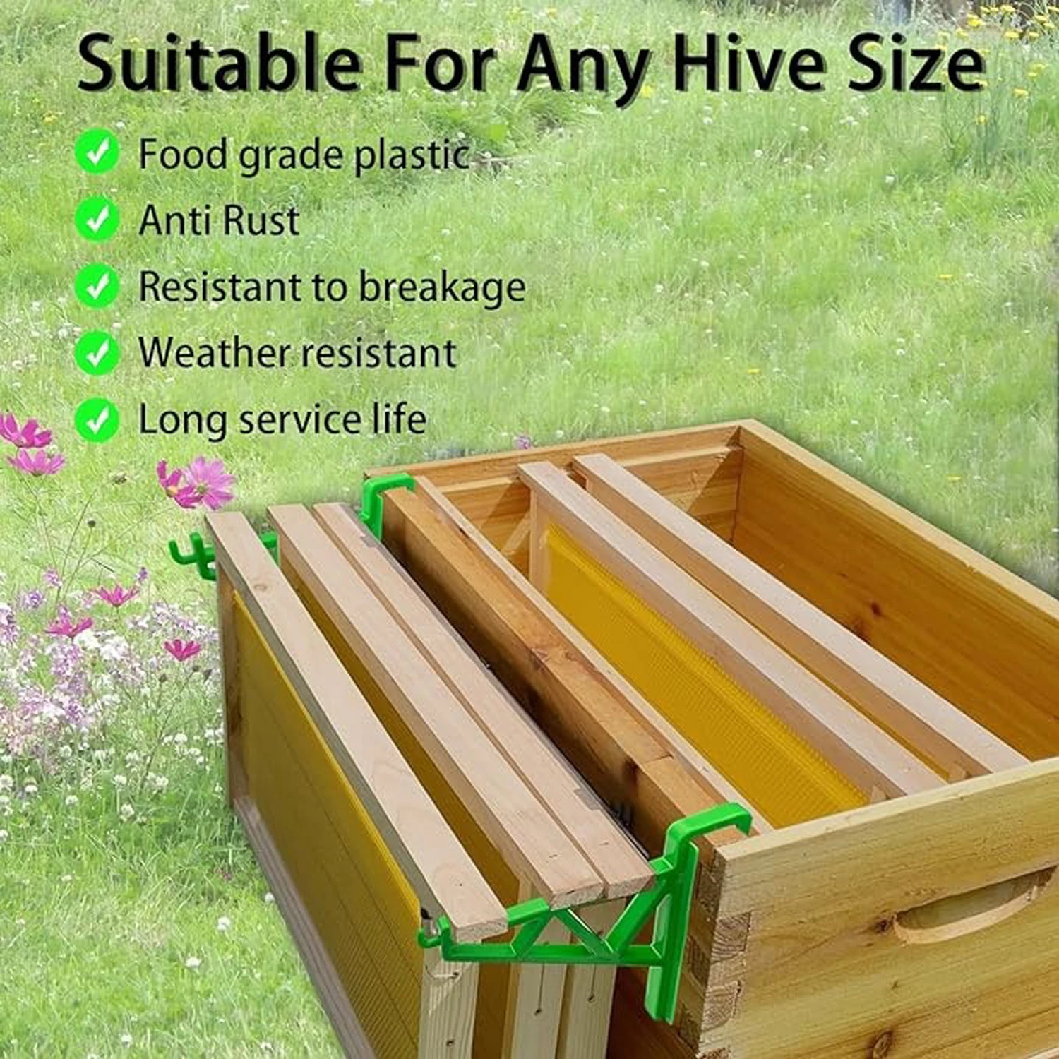 2 Pcs Plastic Perch Honeycomb Nest Base Grip Holder For Bee Collection Beekeeper Beekeeping Tool Beehive Inspection Rack