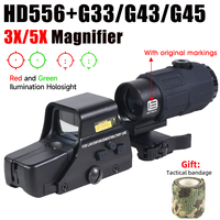 Eotech G33/G43/G45 3X 5X Magnifier 556 558 Combo Reflex Green Red Dot Sight Holographic Airsoft Hunting Tactical Optic Equipment