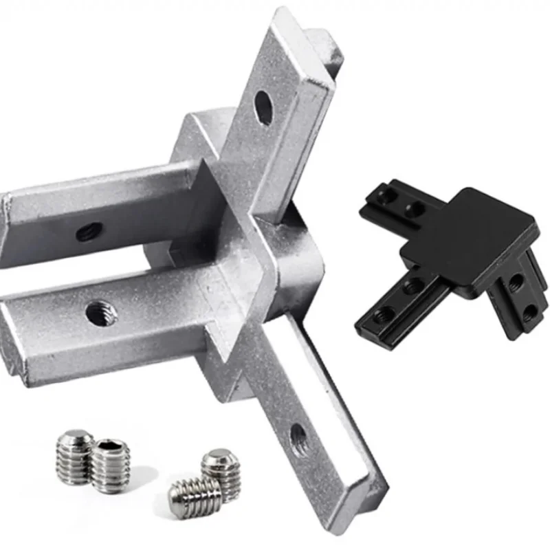 

10Sets 2020 3030 4040 Aluminum Three-dimensional Right-angled End Corner Connectors Bracket with Screws Match Use Profile