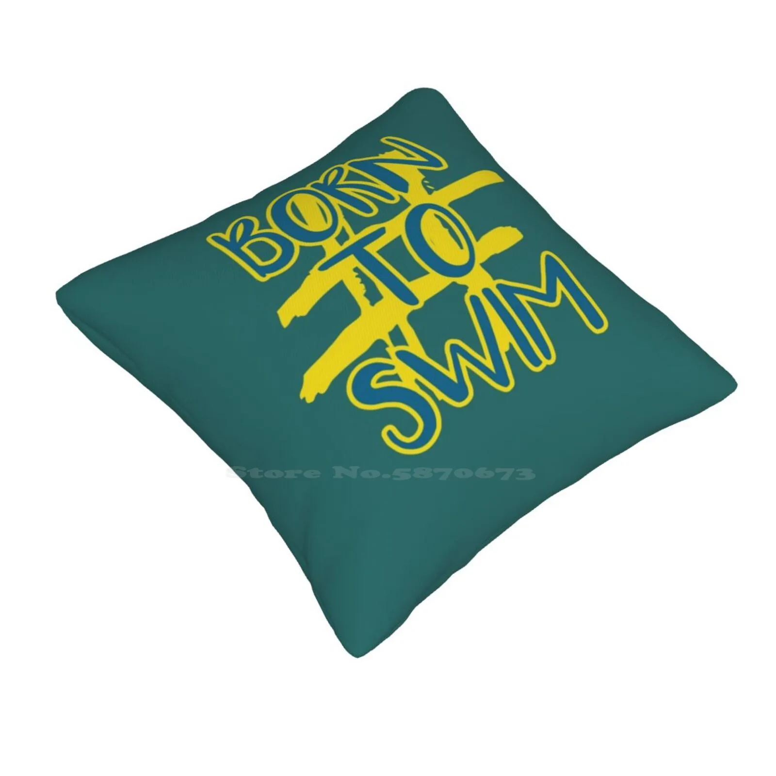 Hashtag Born To Swim Home Sofa Car Cushion Cover Pillowcase Michael Phelps