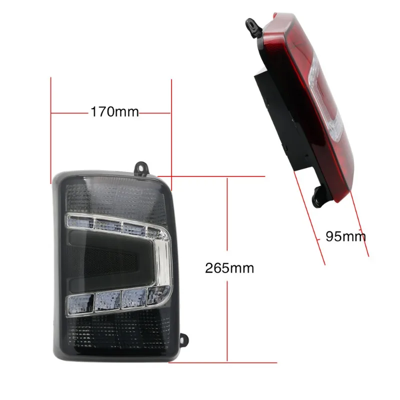 For Lada Niva Compatible LED Tail Light-GDRL9-Black/Red Rear Lamp, Durable Design Model