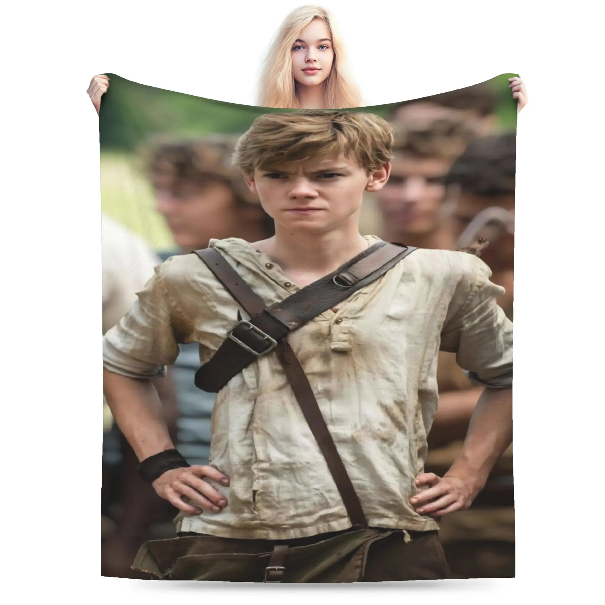 Comfortable Thomas Brodie-Sangster Blanket Merch Sofa Decorative  Throw Blanket Soft Coral Fleece Plush for Office
