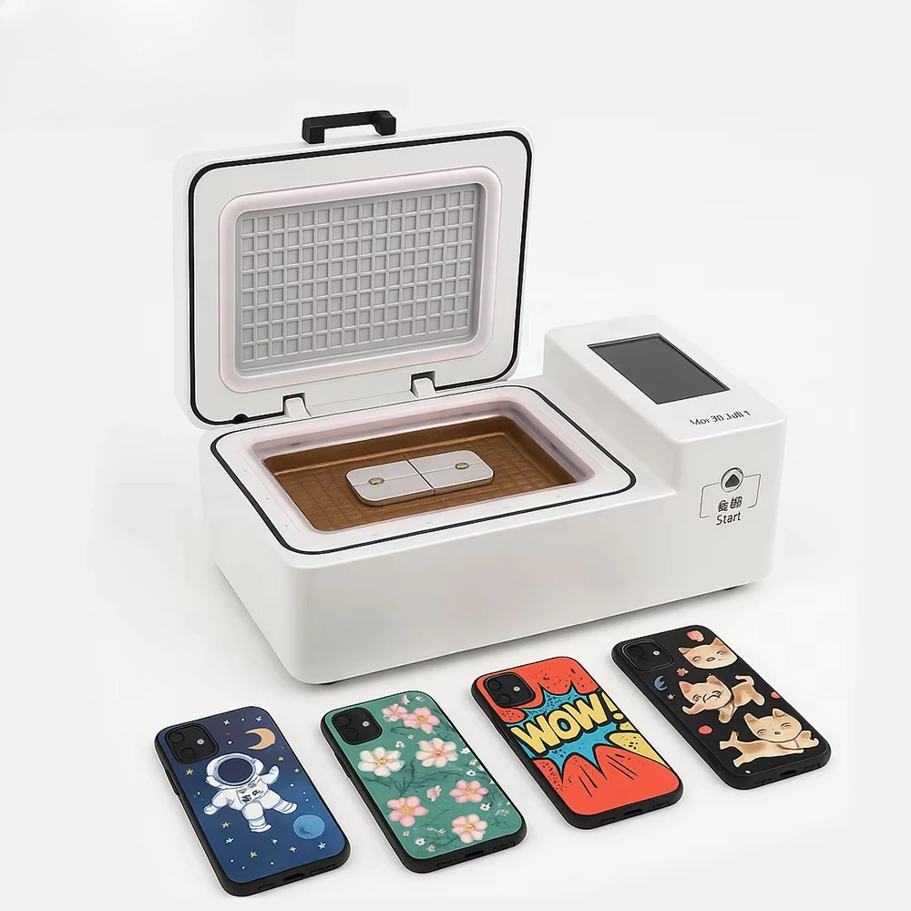 Semi‑Automatic 3D Vacuum Sublimation Hot Press Machine, Multi‑Color Flatbed Printer for Custom Phone Case