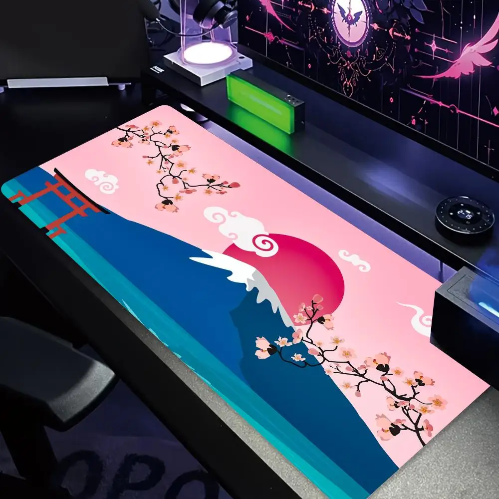 

Pink sky and Mount Fuji scenery large Mouse Pad Desk Mat Gaming pad pc accessories keypad mousemat mauspad office rug table mats