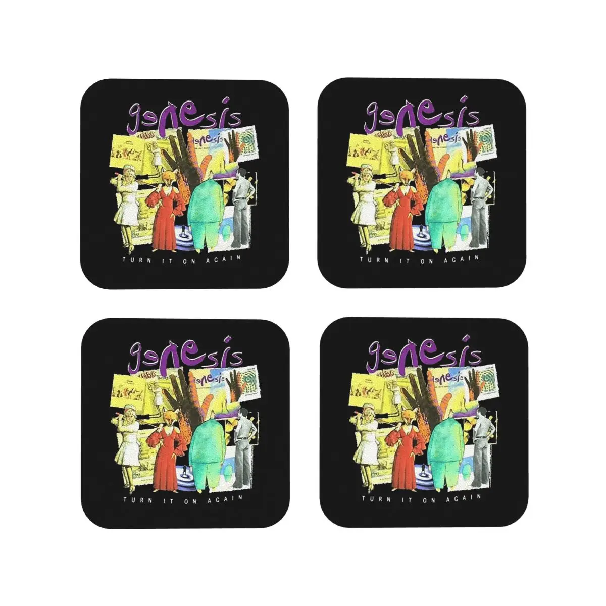 Best New Trending-genesi Coasters Kitchen Placemats Non-slip Insulation Cup Coffee Mats For Decor Home Tableware Pads Set of 4