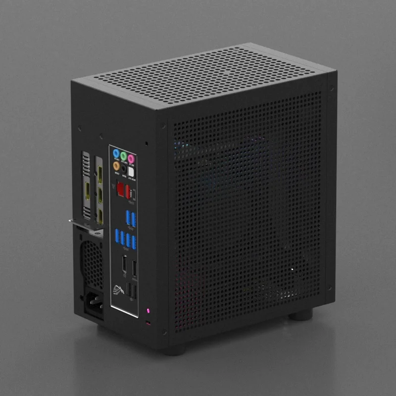 حافظة M21/M31 Mini ITX - 1U PSU ودعم المبرد 120 مم، وحدة معالجة الرسومات منخفضة المستوى، وهيكل HTPC مدمج