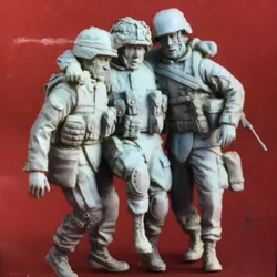 1/35 Resin Soldier Figure Model Kit Modern US Army Rescue 3 People  Miniatures Statue Unassembled and Unpainted DIY Toys 1442