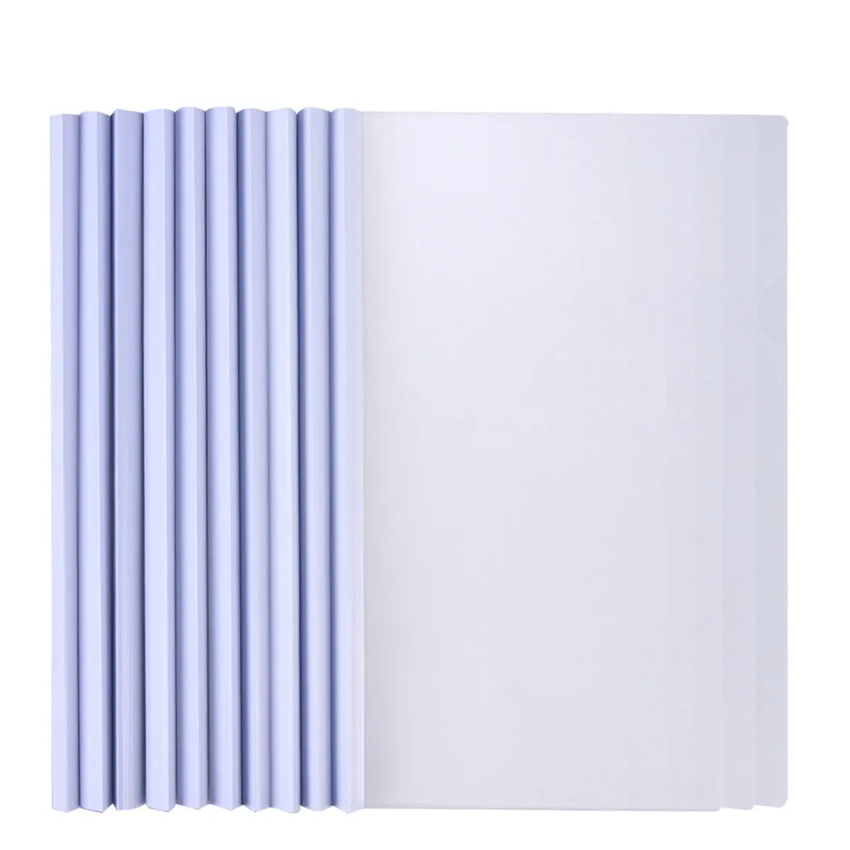 10Pcs Transparent A4 File Folder Sliding Bar Report Cover Organizer Binder for School Office Documents Papers Music Sheets