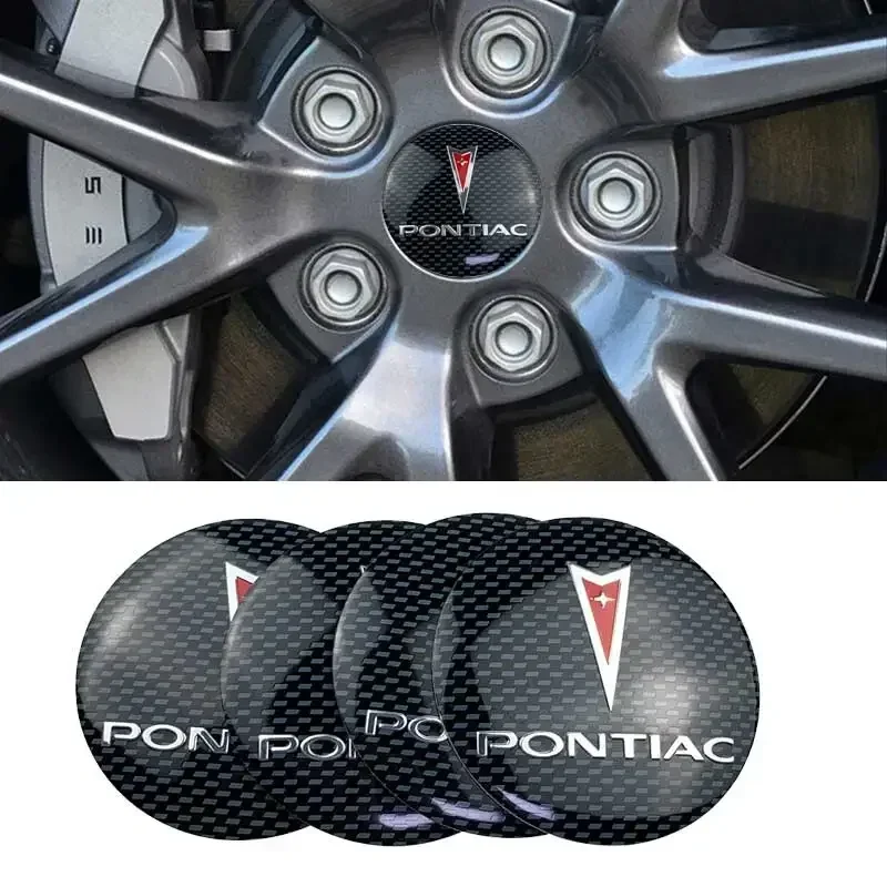 4 Uds. Pegatinas centrales de cubo de rueda de coche de 56mm para decoración Pontiac Firebird Sunfire GrandAm GrandPrix Bonnevi11e Montana