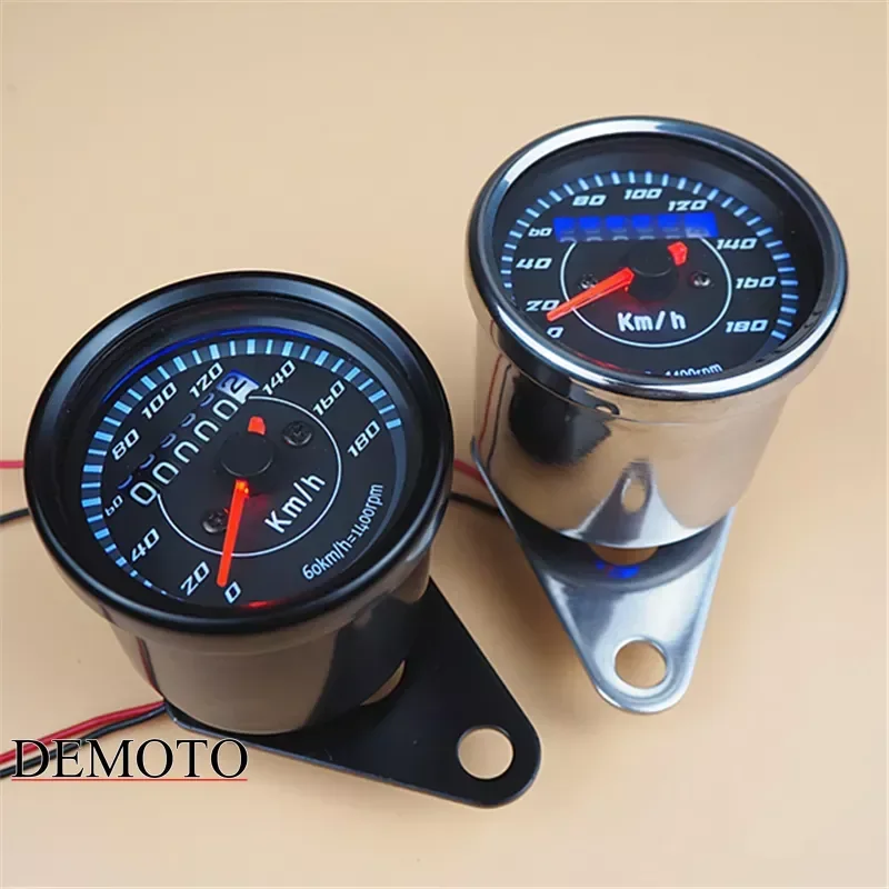 

Motorcycle Modified Instrument Suitable for CG125 Prince Car Retro Stopwatch LED Light Pointer Mileage Speedometer