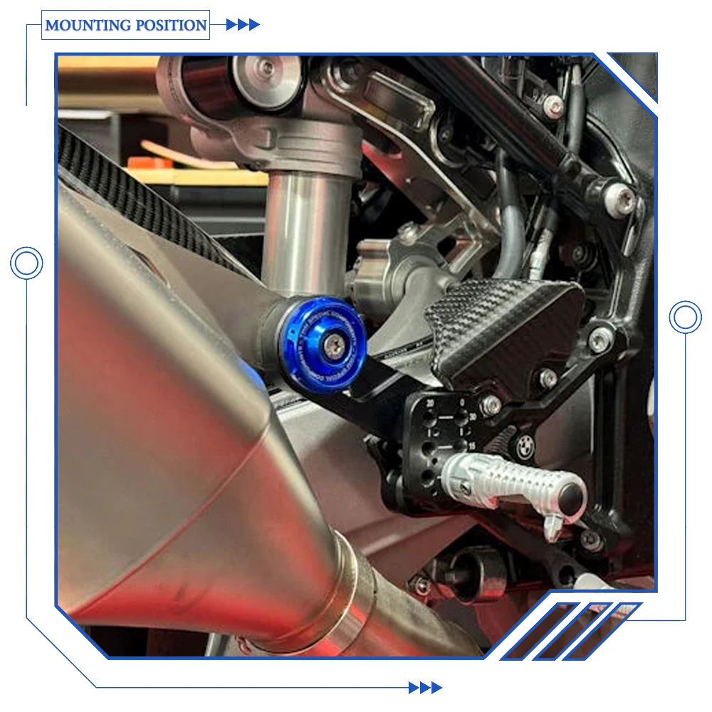 Motorcycle Exhaust Bracket Bushing Decorative Cap For BMW S1000RR/R M1000RR/R 2020-2025 Exhaust Support Screws Nuts Plug Cover view 2