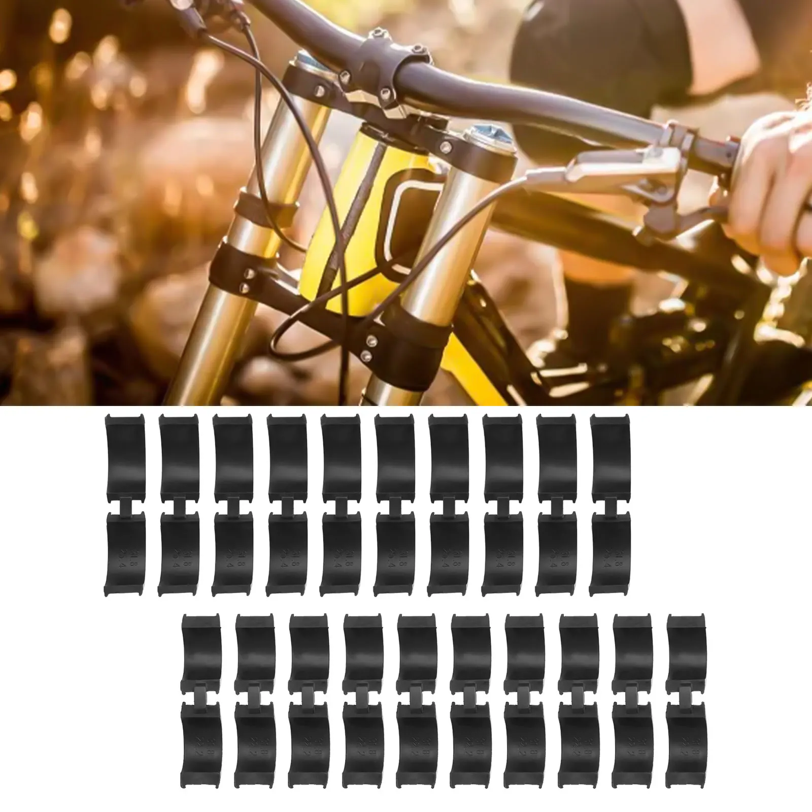 20pcs Bicycle Handlebar Rubber Gasket Fits 22.2/25.4 To 31.8 Mm Bike Handlebar Spacer Cycling Accessories