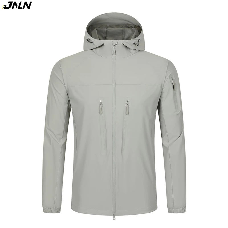 JNLN للجنسين مقاوم للماء معطف للرياضة الشمس واقية التخييم الرحلات تسلق الجبال الرجال النساء سترة واقية تمتد معطف المطر #1