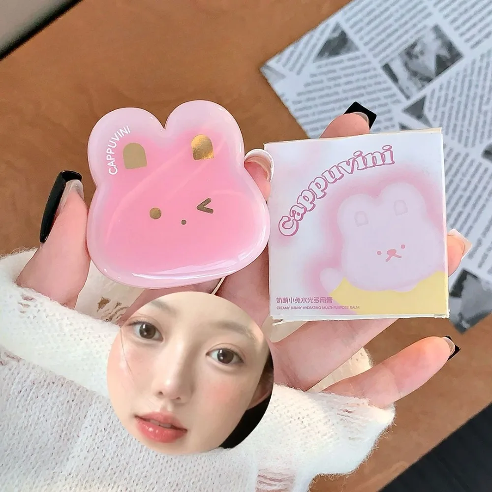 أرنب ملمع الماء الخد كريم أحمر الخدود لصق الطين تينت سطع الشفاه الخد كونتور روج تجميل ضد الماء أحمر الخدود أحادية اللون 1 قطعة