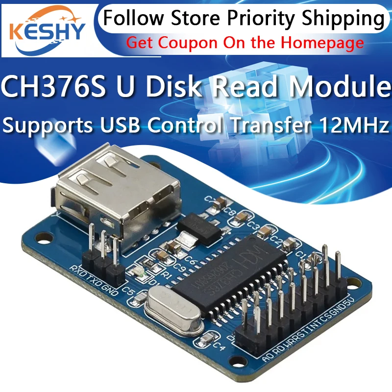 CH376 CH376S U Disk Read Write Module Supports USB Control Transfer 12MHz