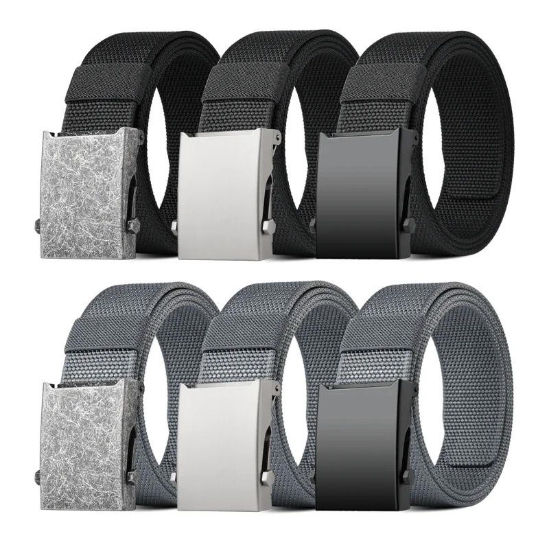 حزام نايلون بإبزيم أوتوماتيكي سميك - حزام سراويل كاجوال للأعمال العالمية للرجال الأكثر مبيعًا