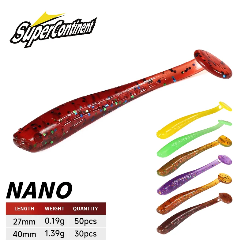 Superkontynent miękka przynęta nowa minnow 4cm/30szt 2.7cm/50szt przynęty wędkarskie tonąca przynęta tremor miękka przynęta wędkarska przynęta na robaki rybne