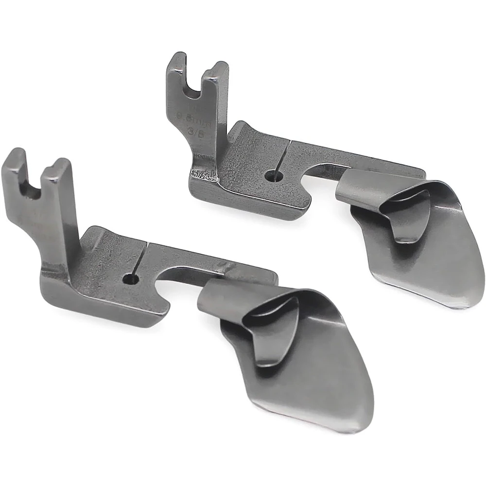 Curved Scroll Hemmer Foot Hem Pull Tube Presser Foot Silk Chiffon Skirt Crimping Foot For Industrial Sewing Machines Accessories
