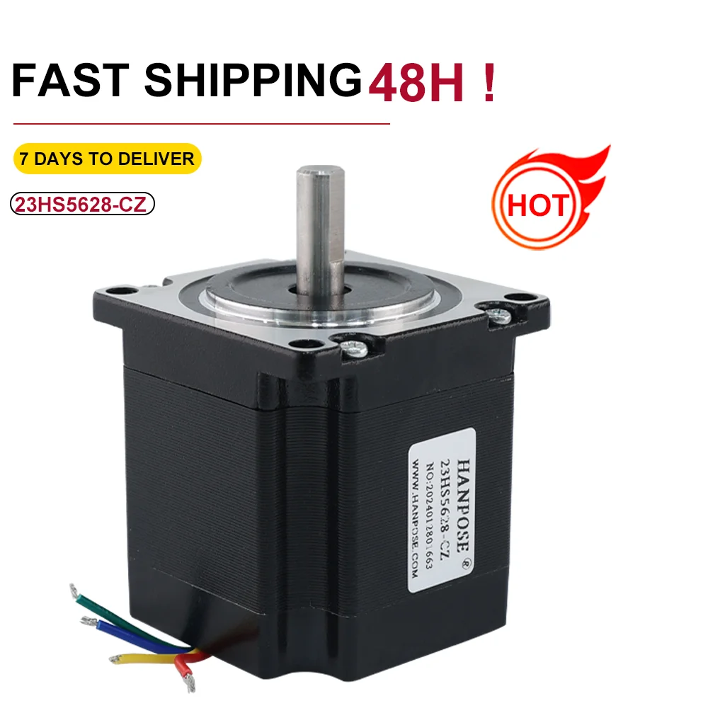 23HS5628-CZ 1.7A Torque 0.7N.m For CNC Laser 3D Printer 12V 1.8 Degree 23HS5628-CZ 4 Leads Nema 17 Stepper Motor 2 Phase