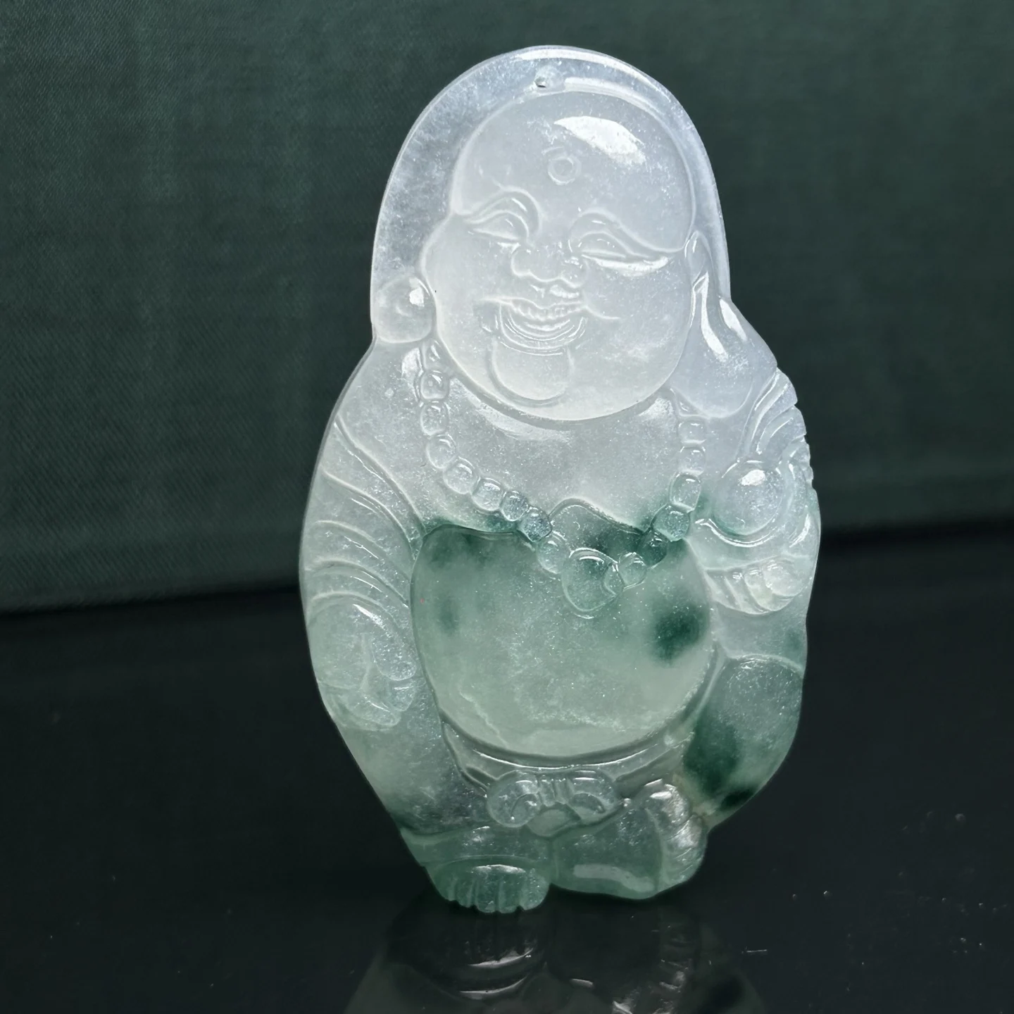 Certified Natural AAA Ice  Jade Jadeite Inlay Fortune Pendant & Necklaces