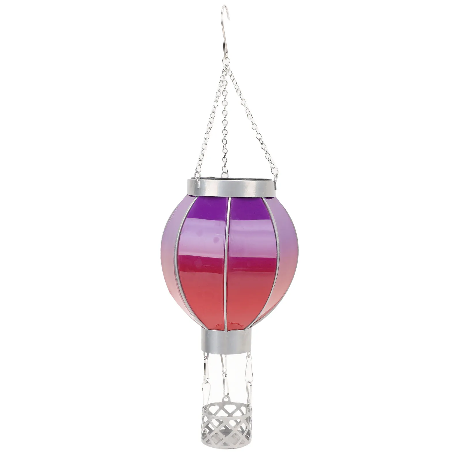 Solar Fire Balloon Lantern Gradient Red Exquisite Decorative Fire Balloon Solar Lights for Patio Yard Garden Pathway Porch Holid
