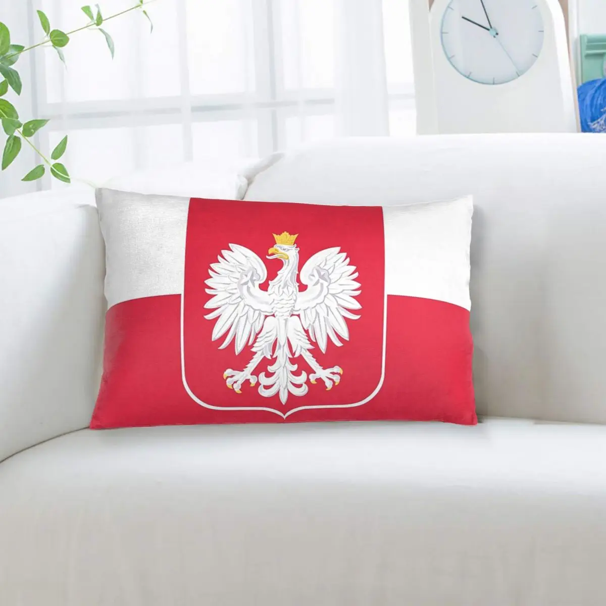 Polish Flag Flag Of Poland Rectangle Pillowcase Cushion Cover Decorative Bedroom Bed Home Comfort Throw Pillow