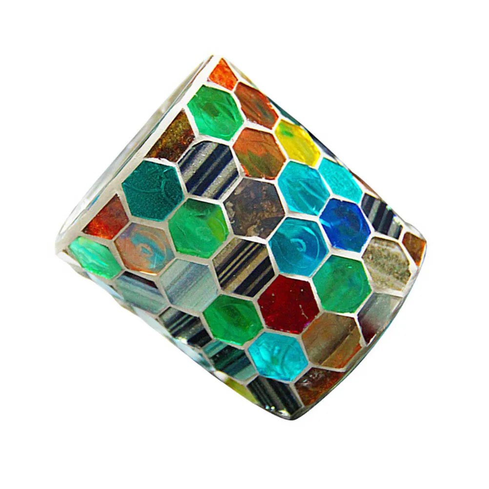 

1Pcs Glass Candlestick Colorful Geometric Creative Shape Wedding Home Decoration Holder Candlestick Holder