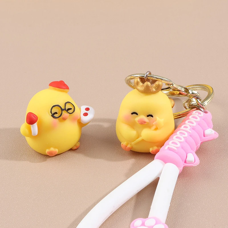 Creative Cartoon Chicken Figure Cute Chicken Small Ornaments Desktop Small Ornaments Car Interior Decoration Accessories Gifts