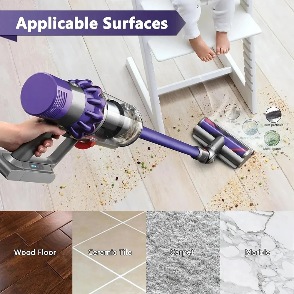 رأس فرشاة تنظيف المحرك المباشر لدايسون V7 V8 V10 V11 V15، أجزاء تنظيف رأس المحرك، قطع غيار فرشاة التنظيف التوربينية