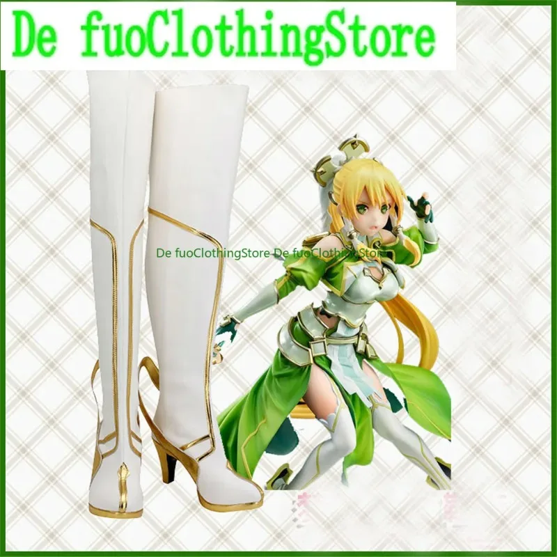 Defuo Sword Art Online SAO Kirigaya Suguha Cosplay Shoes Boots Game Anime Game Role-playing Halloween Party Props Shoes Boots