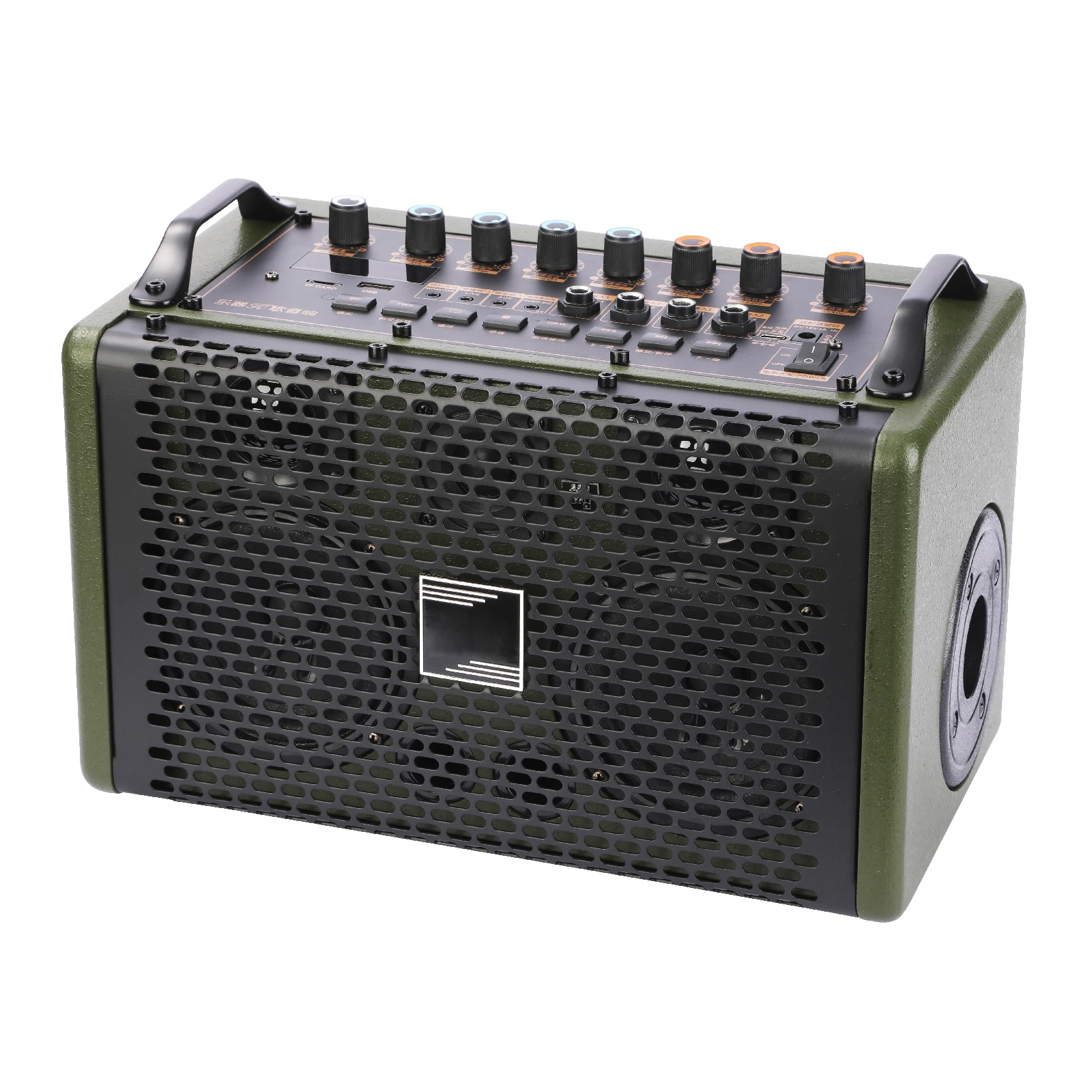 80-watt active speaker with microphone + remote control set, supports wireless signal connection of multiple speakers