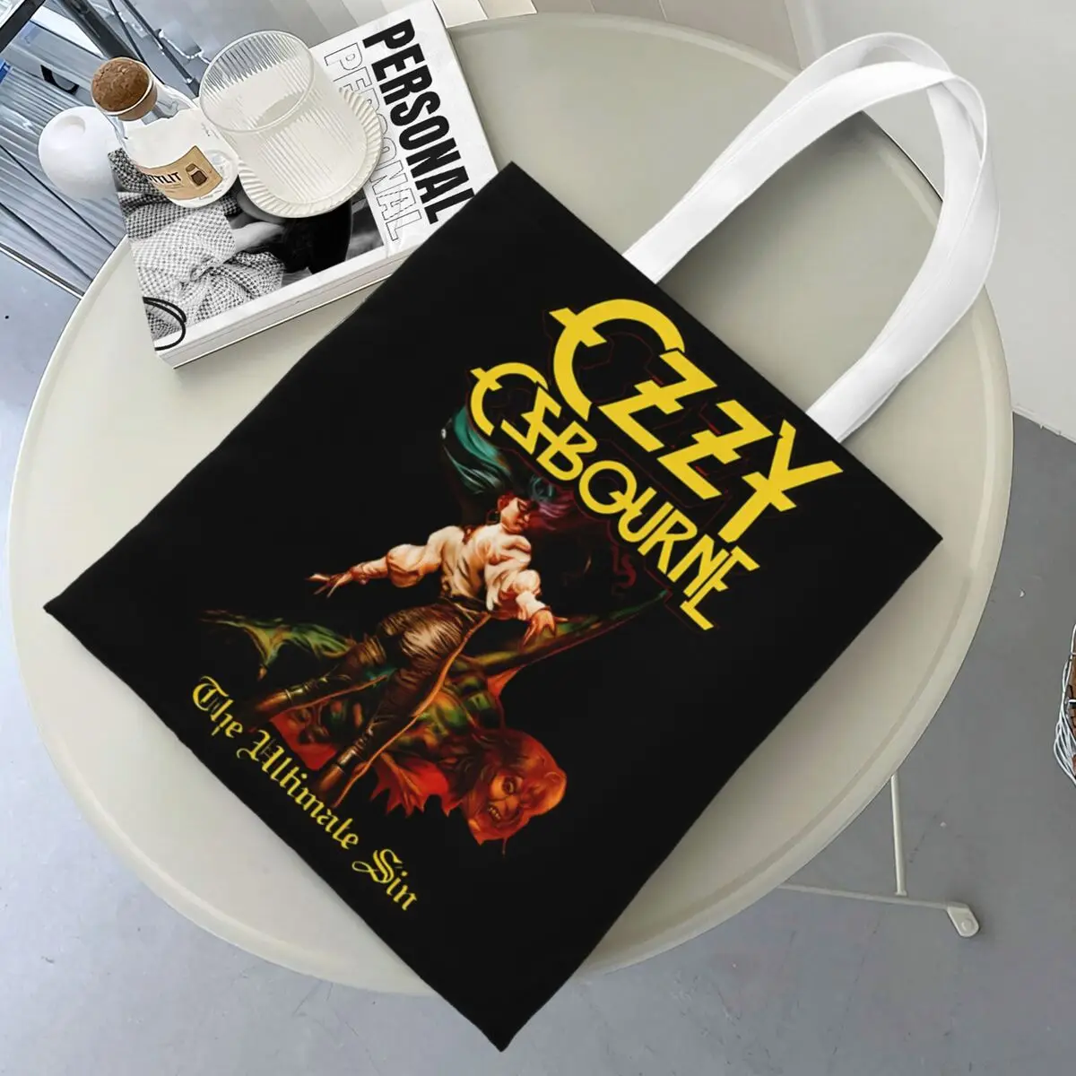

Ozzys Osbournes Shopper Bag Vintage Designer Shopping Bags Women Elegant Tote Bag Polyester College Female Handbags
