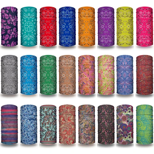 Varios Paisley cara Bandana diadema mujeres a prueba de viento sin costuras cuello polaina cubierta diadema ciclismo senderismo pasamontañas hombres pañuelo