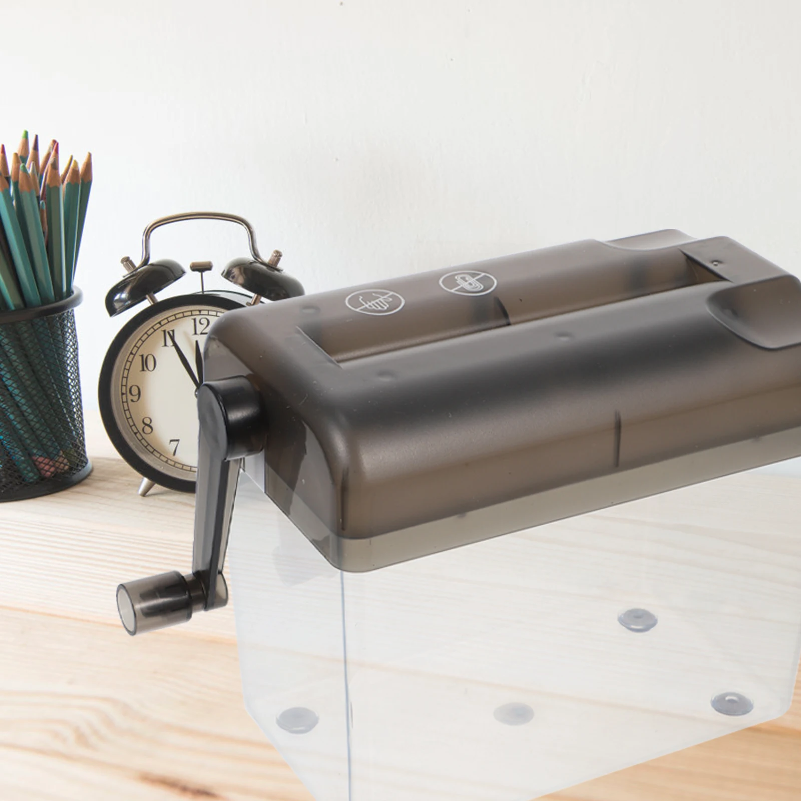 

1pc Manual Shredder Paper Office Home Desktop Plastic Family Mini Hand Operated Document Crusher