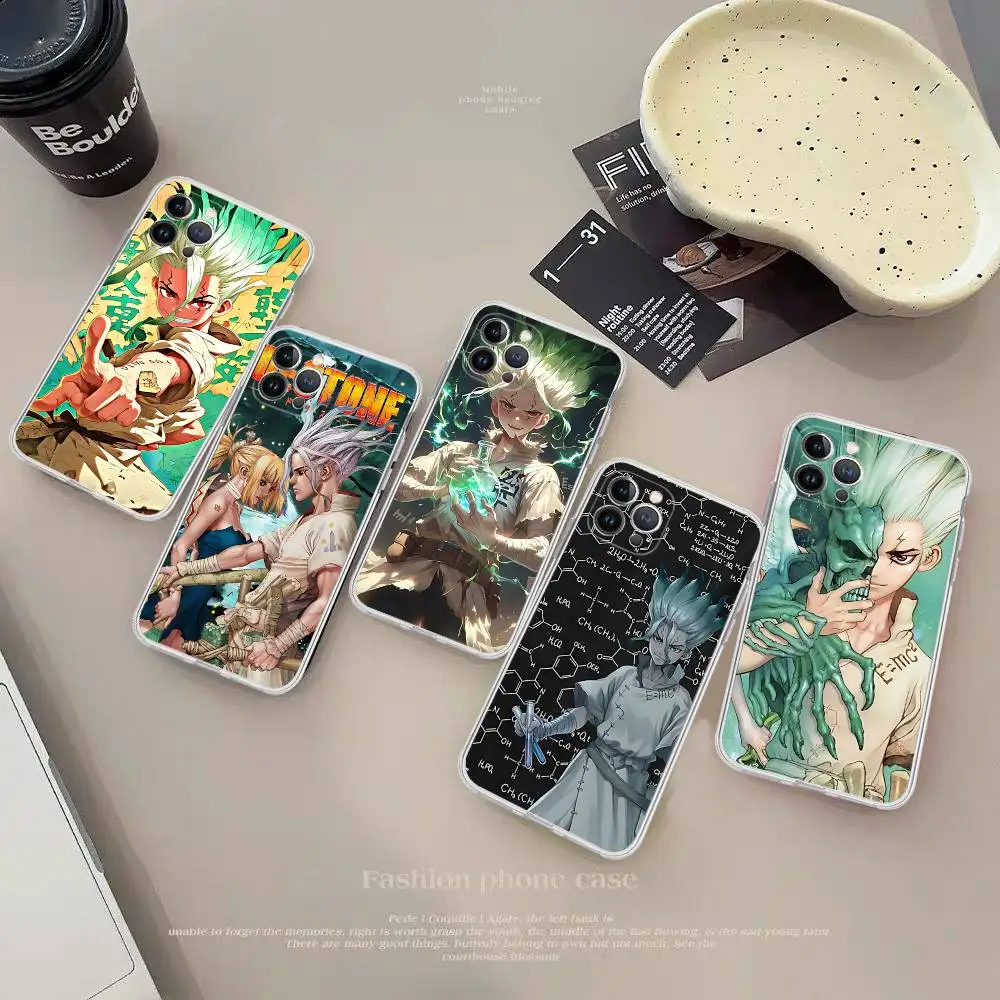 

Popular Anime Dr S-STONE For IPhone 17 16 16e 15 14 13 12 11 Pro Max Mini Plus Phone Case