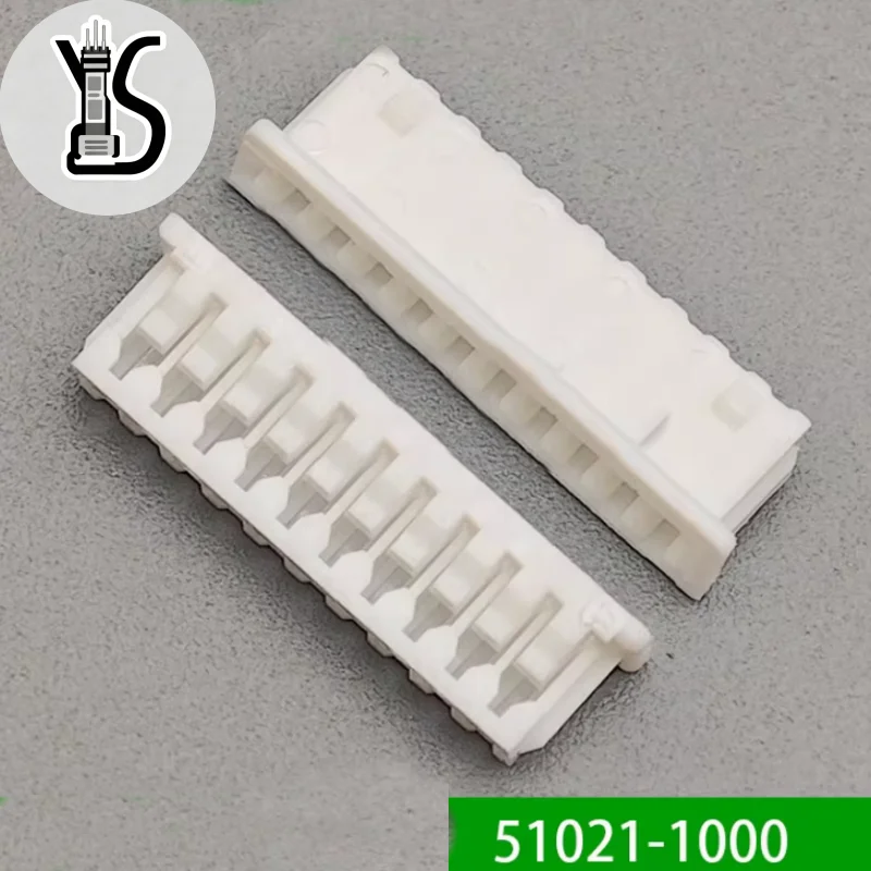 100PCS Original genuine Connector 51021-1000 10P white shell
