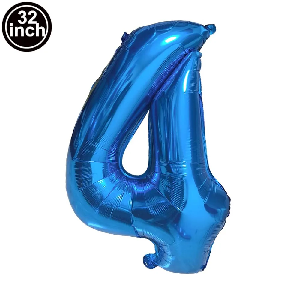 Navy Blue Number 1 2 3-9 Balloon 32Inch for 1st-9th Birthday Decoration Navy Blue Foil Number Ballon for Birthday Party Decor