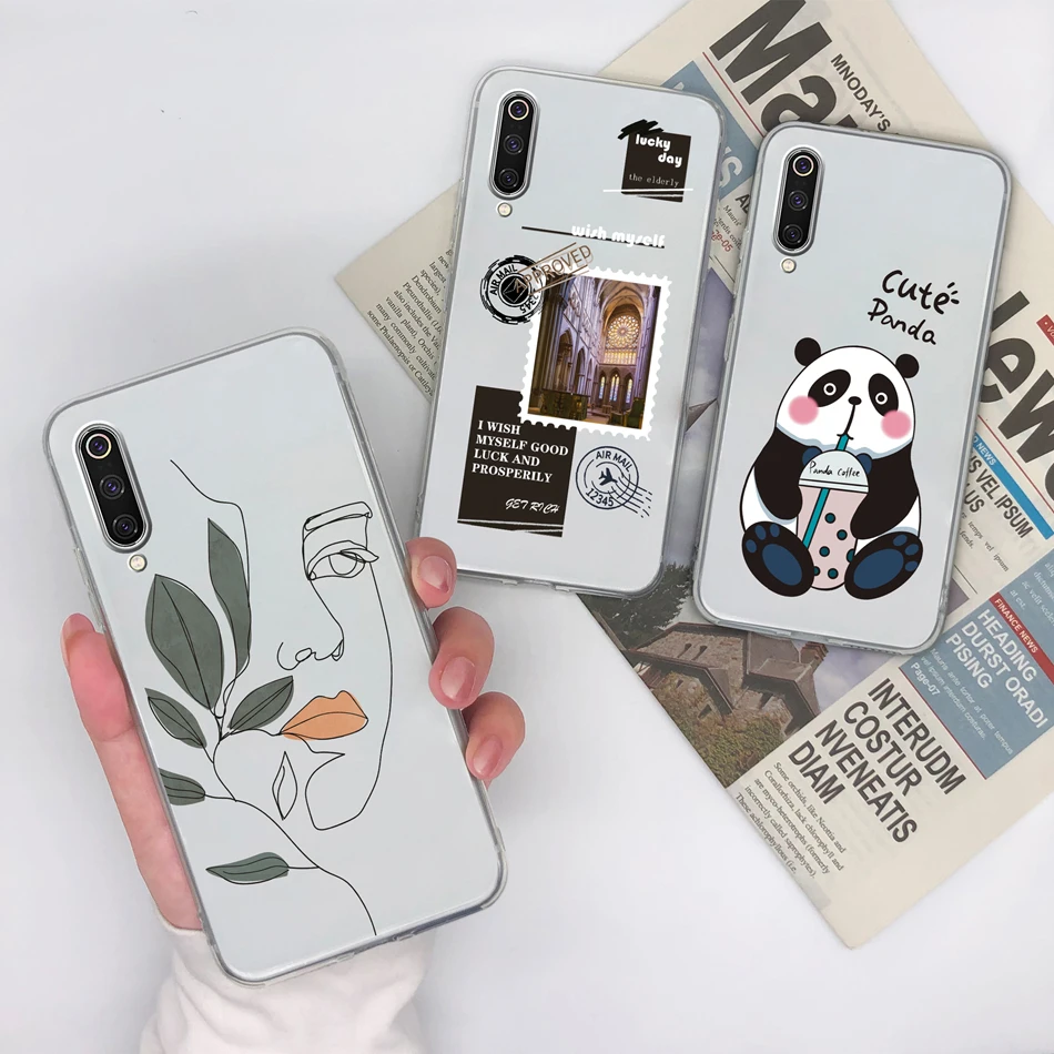 For Xiaomi Mi 9 Pro SE Lite Case Gradient Color Clear Back Cover Soft Slim Housing For Mi9 Mi 9Pro 9Lite 9SE Phone Cases Funda
