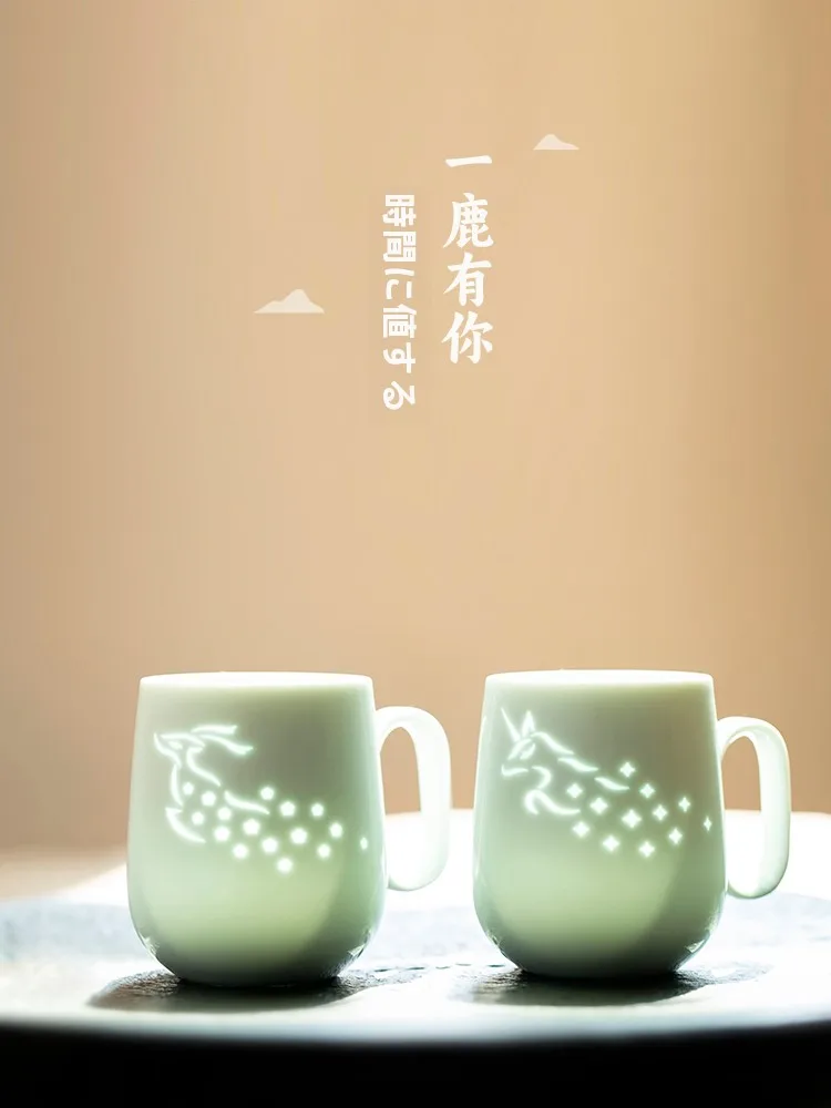 

Ele Cerc Mugs Couple Gift Birthday Cups Fairy T Deer Dr ature Cup High Aesthetic Value Chinese Brand