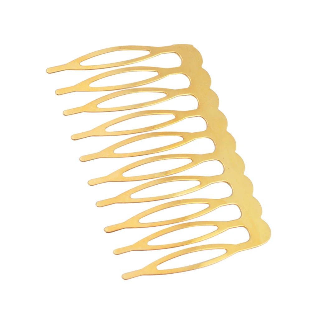 

30Pcs Hair Combs Inserted Combs Iron Wire 10 Teeth Gold Clips for Women Wedding Party Daily Use Metal Hair Accessories