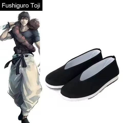 Jujutsu Kaisen Toji Fushiguro Cosplay Shoes Old Beijing Cloth Shoes Women's Spring/Autumn Casual Flat Shoes Kung Fu Performance