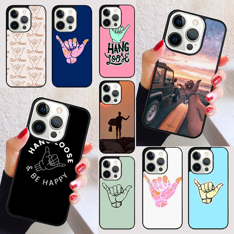 Surfer Surf Hang Loose cover For iPhone 15 16 13 12 11 14 Pro Max Mini Max SE 2020 7 8 6S Plus Phone Case