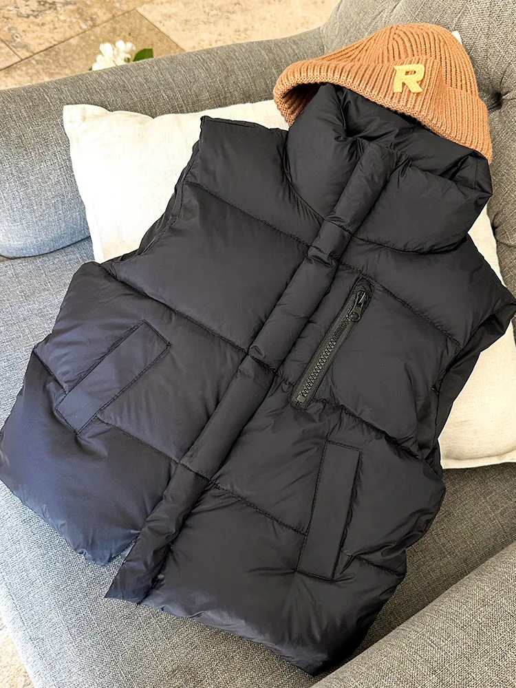 Korean Version of Children\'s Down Vest Boys and Girls 2026 Autumn and Winter New Thickened Baby Warm Vest Outside