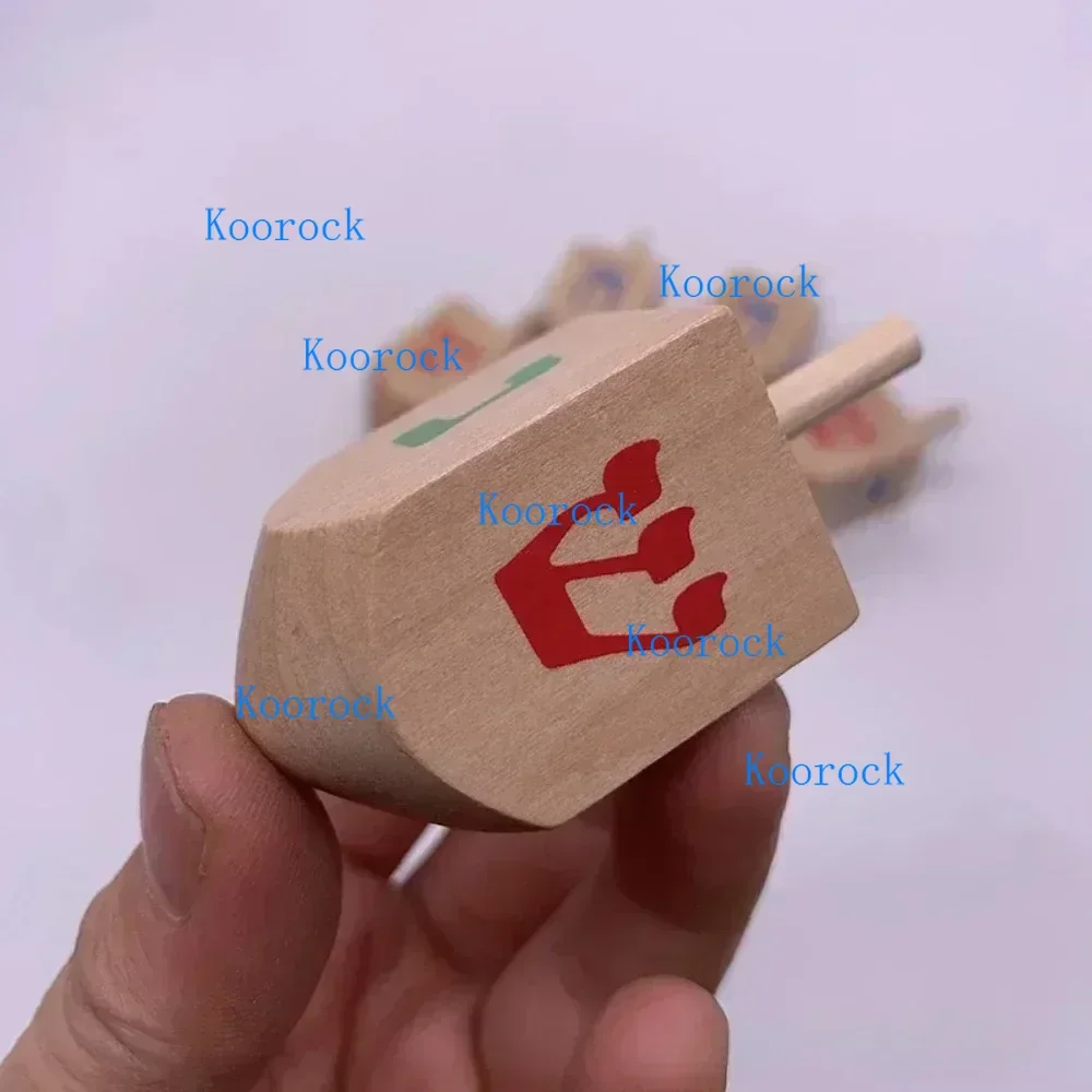 Wooden Dreidel Set
