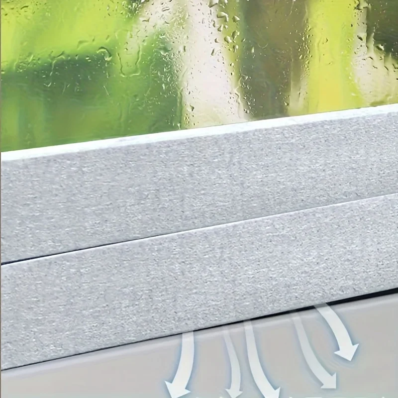 1 لفة نافذة شرائط مكافحة التكثيف الزجاج امتصاص الماء ملصقات نافذة التكثيف ماصة شرائط امتصاص الرطوبة