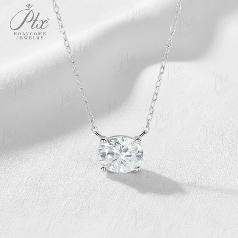 

Ожерелье овальной формы из стерлингового серебра 925 пробы 2CT/3CT VVS1, изысканный женский эксклюзивный муассанит, подходит в подарок на годовщину