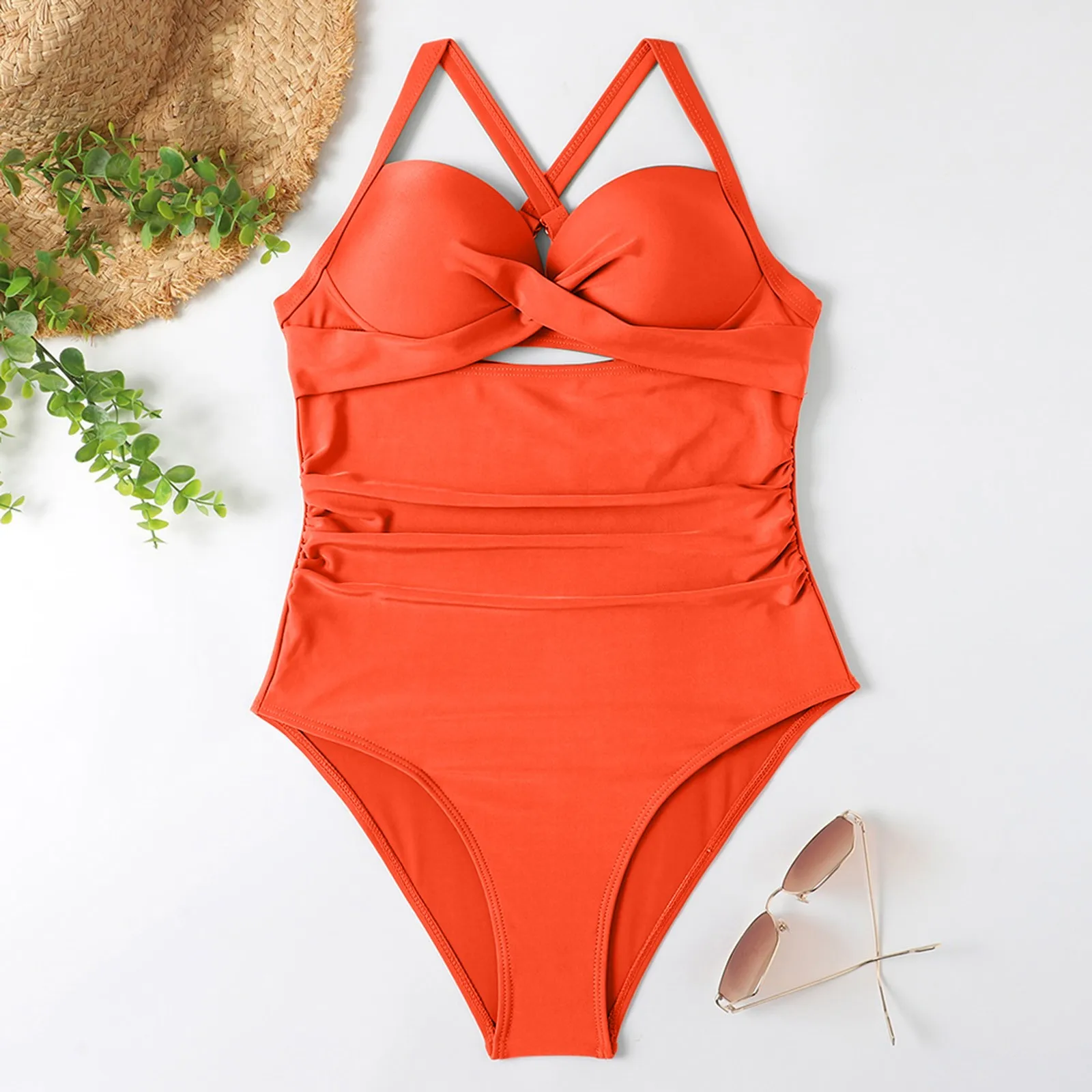 Hanging Neck Women\'S Swimsuit High Waist Front Lace Up Swimsuits Sexy Cut-Out Beach Swimming Wear Summer Swimwear купальник