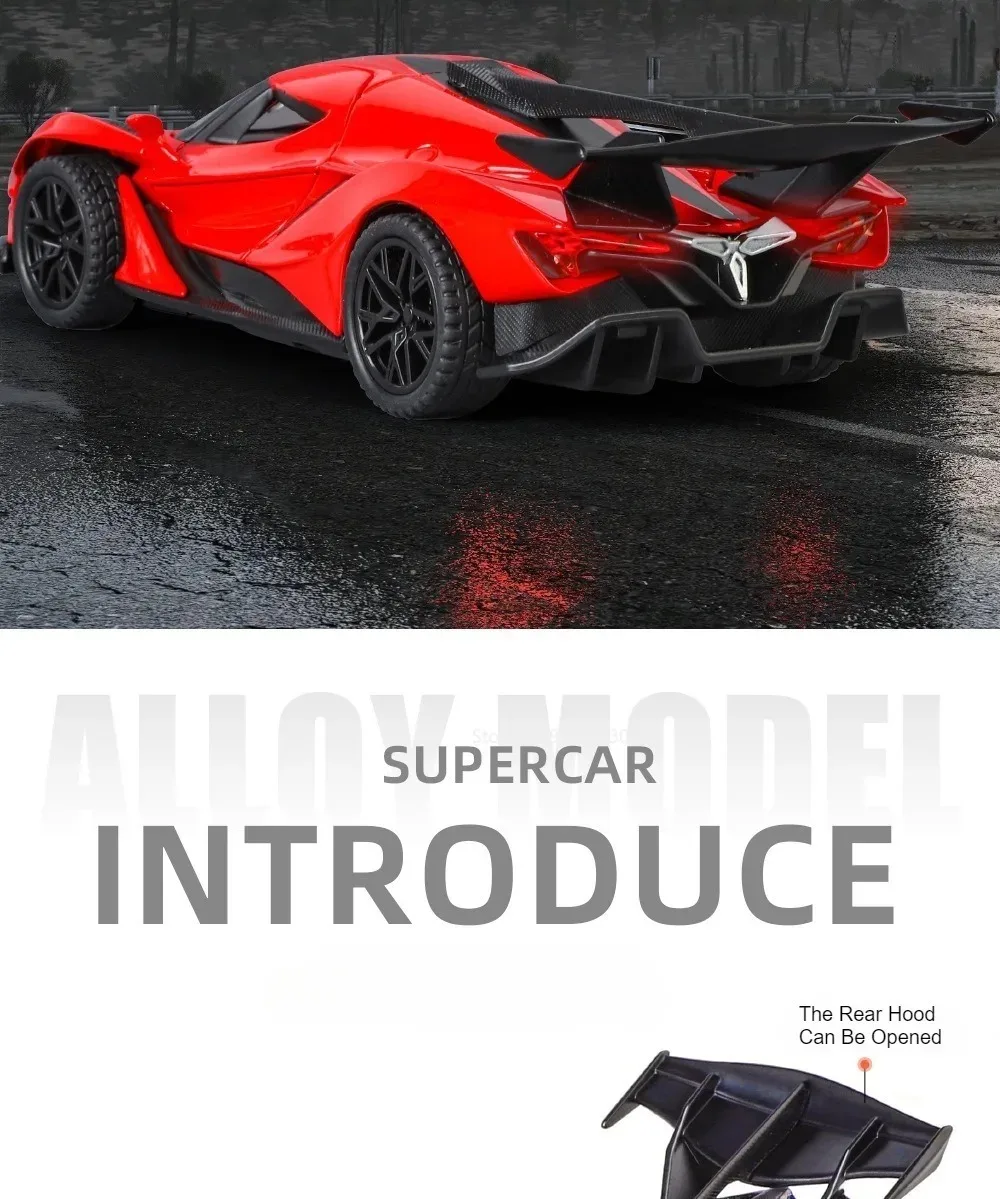 Maßstab 1:32 Apollo EVO IE Automodell Spielzeug Metalldruckguss Zurückziehen Super Cars Türen Geöffnete Fahrzeugmodelle Beste Geschenke für Kinder – Detail 12