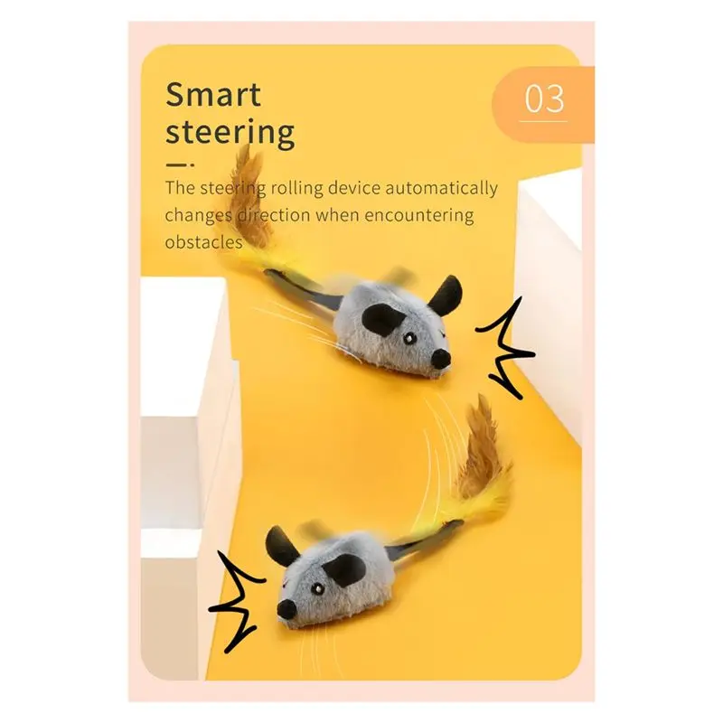Excellent-Interactive Cat Mouse Moving Cat Remote Control Cat Mice Electronic Moving Cat Self Play Gift