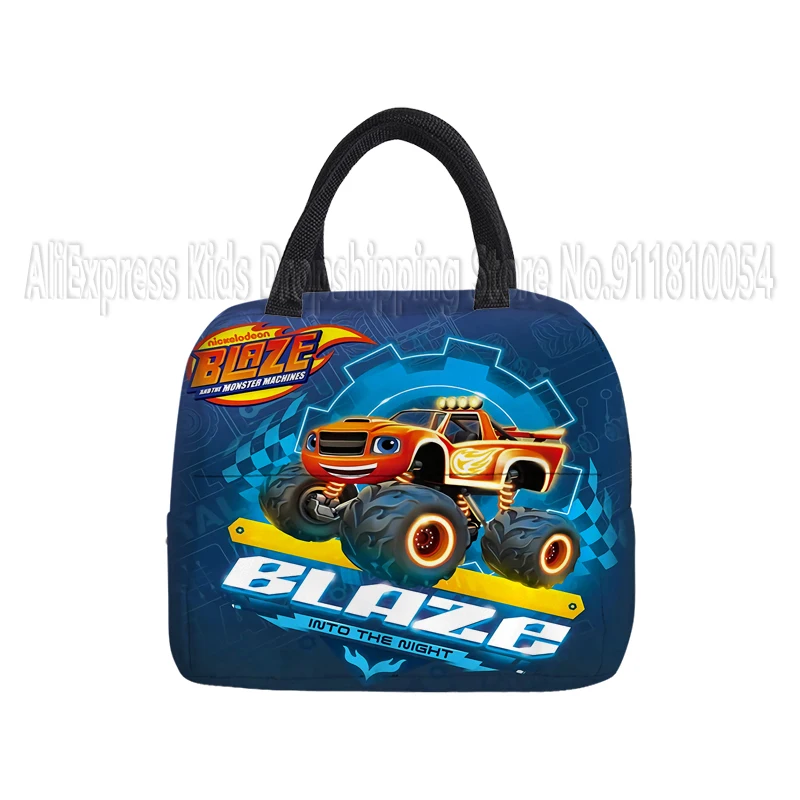 Blaze and the Monster Machines Cooler Tote Portable Insulated Box Thermal Cold Food Container Kids School Picnic Travel Lunchbox